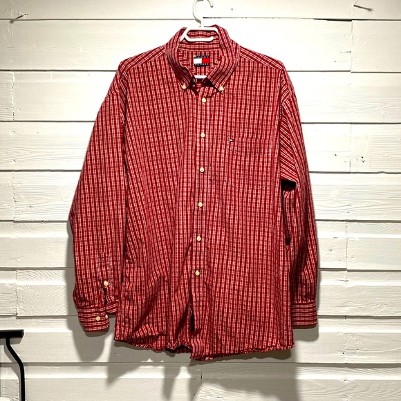Mens long sleeve Tommy Hilfiger plaid - Picture 1 of 7